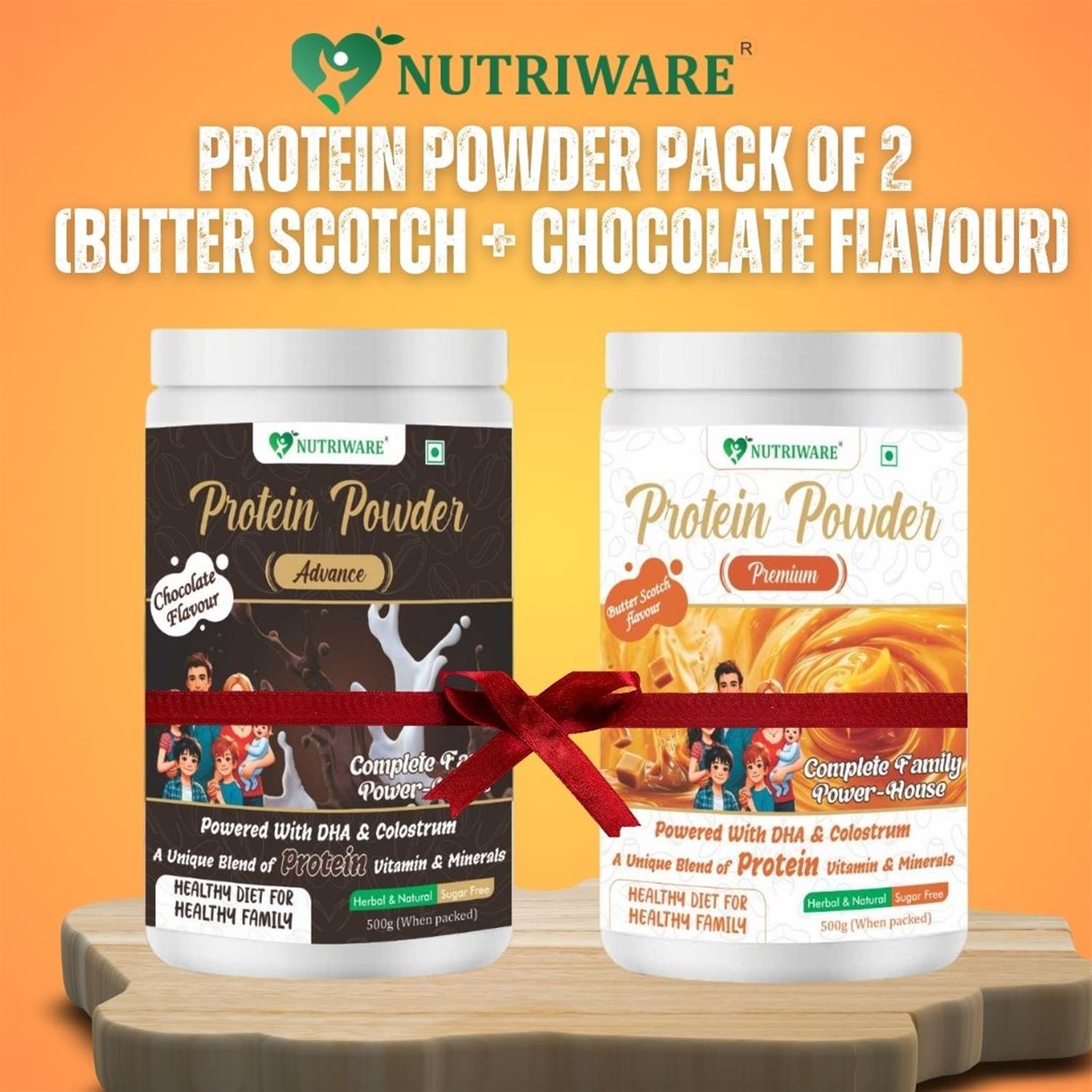 Protein Powder pack of 2(Chocolate 1+ Butter Scotch 1)