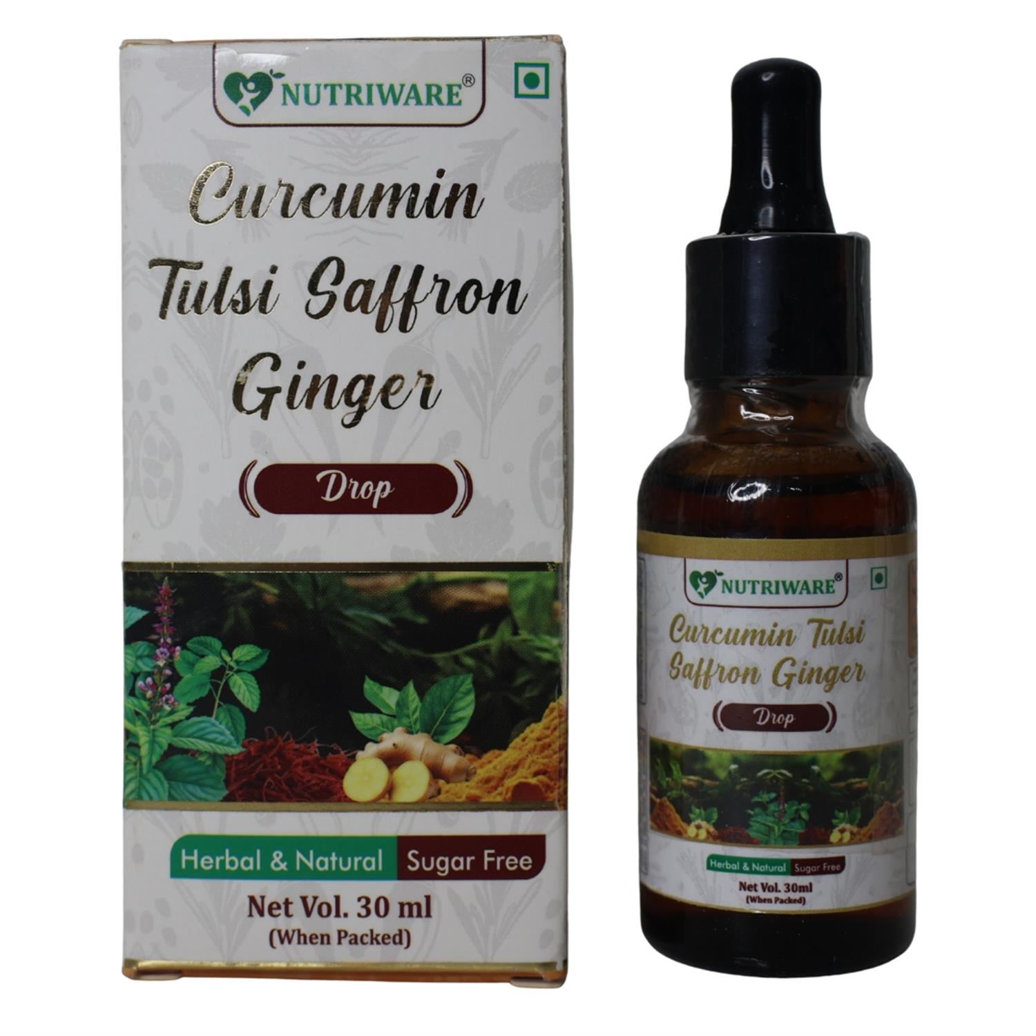 Tulsi Saffron Ginger Drops