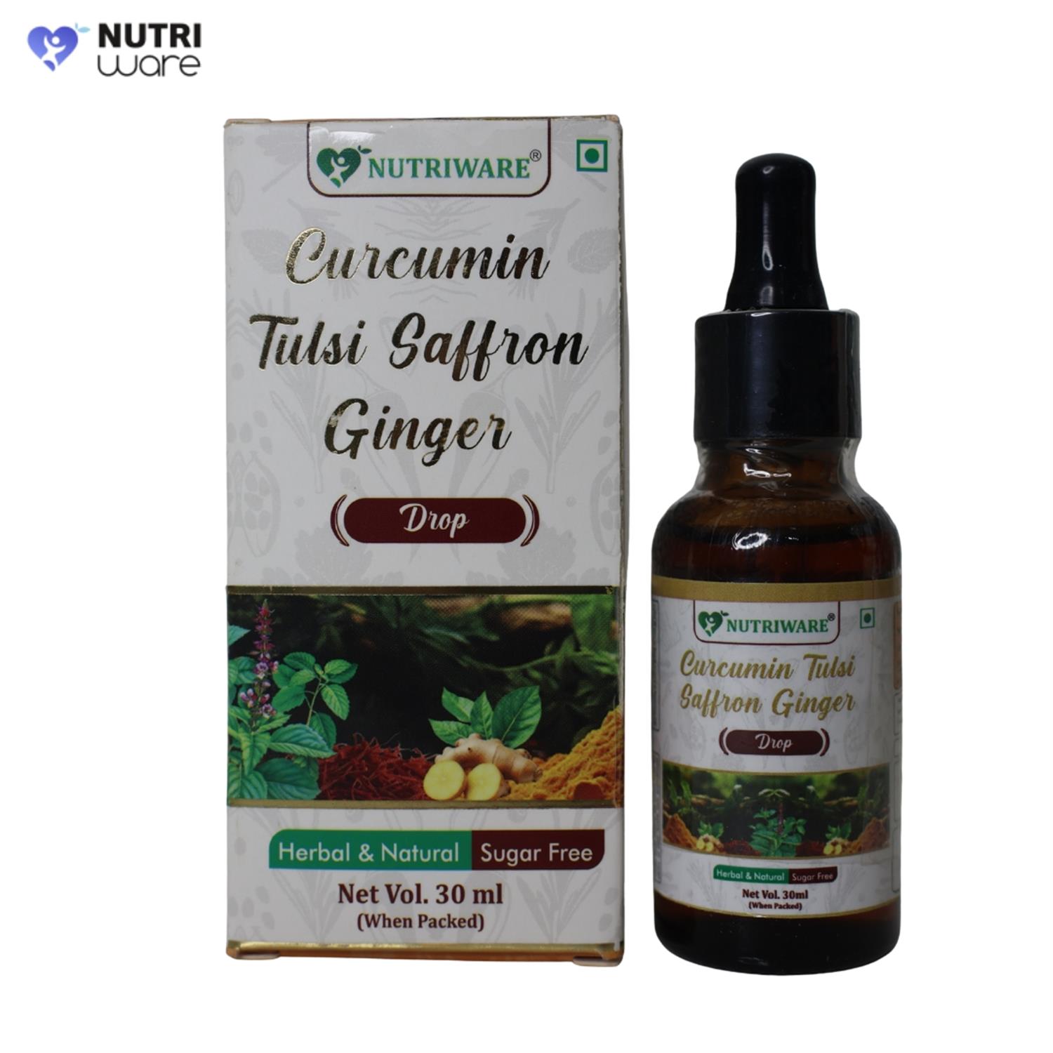 Tulsi Saffron Ginger Drops