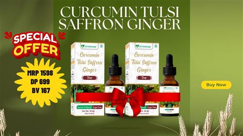 Tulsi Saffron Ginger Drops pack of 2