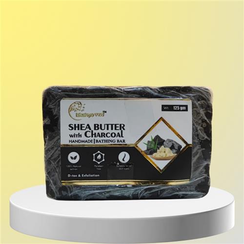 SHEA BUTTER & CHARCOAL SOAP 125G